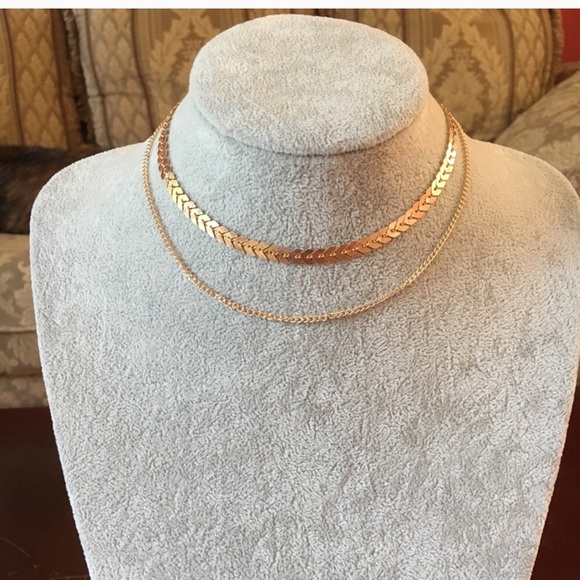 ✨HOST PICK✨2 Layer Chevron Chain and Choker - Picture 4 of 8